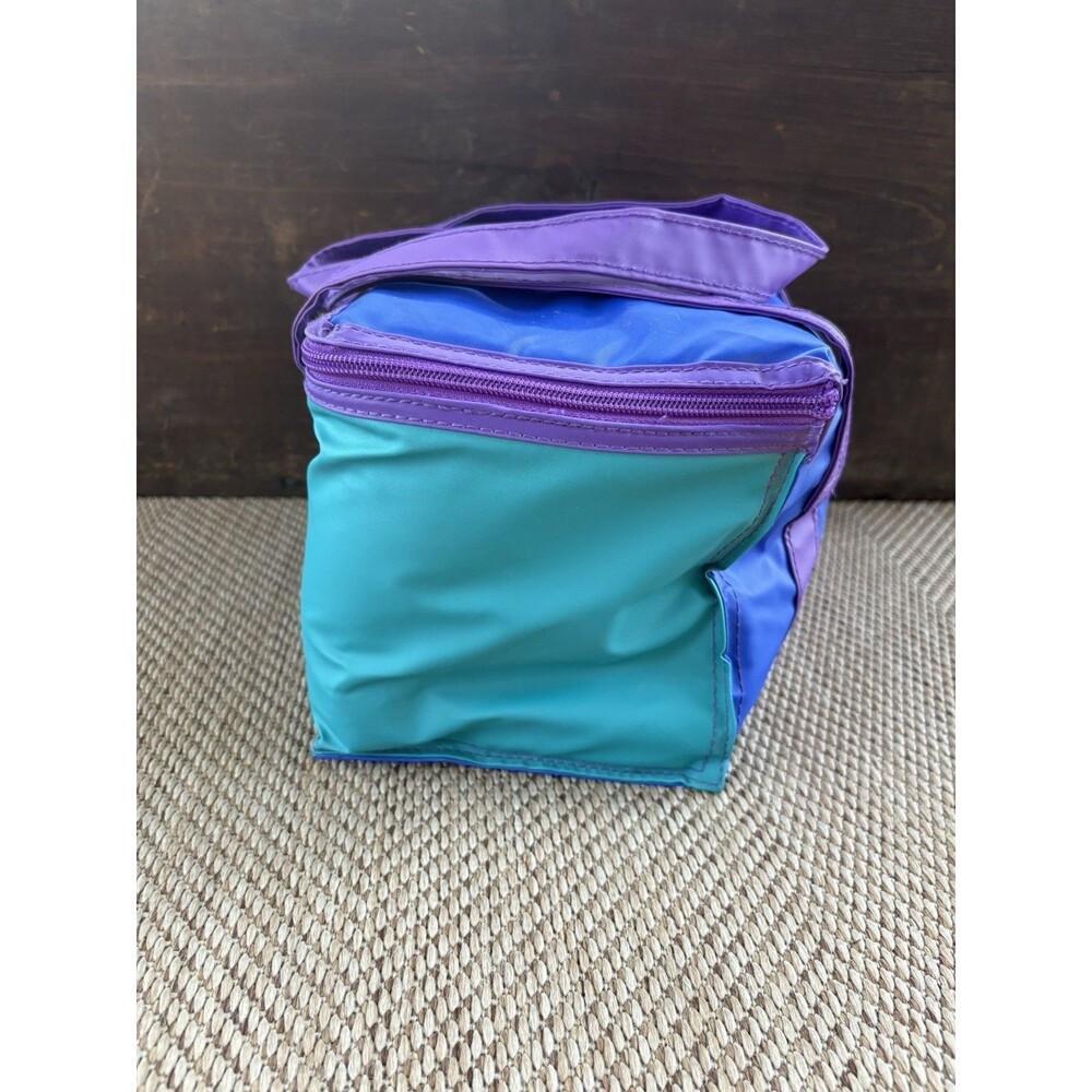 Thermos‎ Brand Cooler 1990's Vintage Teal Purple Soft Pack 10"x7"x7" - Picture 4 of 13
